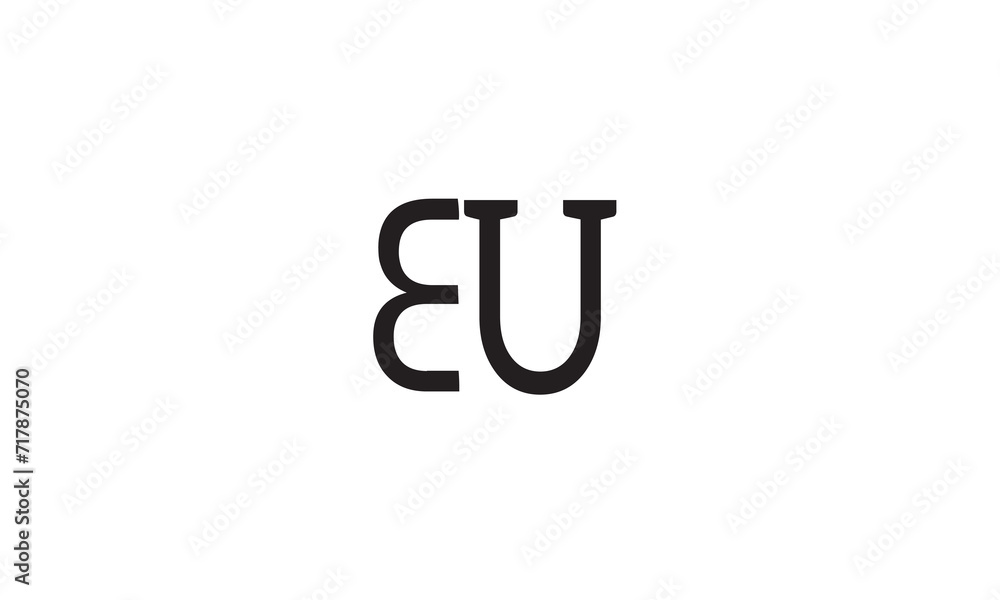 BU, UB, U, B Abstract Letters Logo Monogram BU, UB, U, B Abstract Letters Logo Monogram