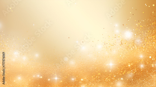 Gleaming Grandeur: Luxurious Golden Glitter Against a Lavish Background photo