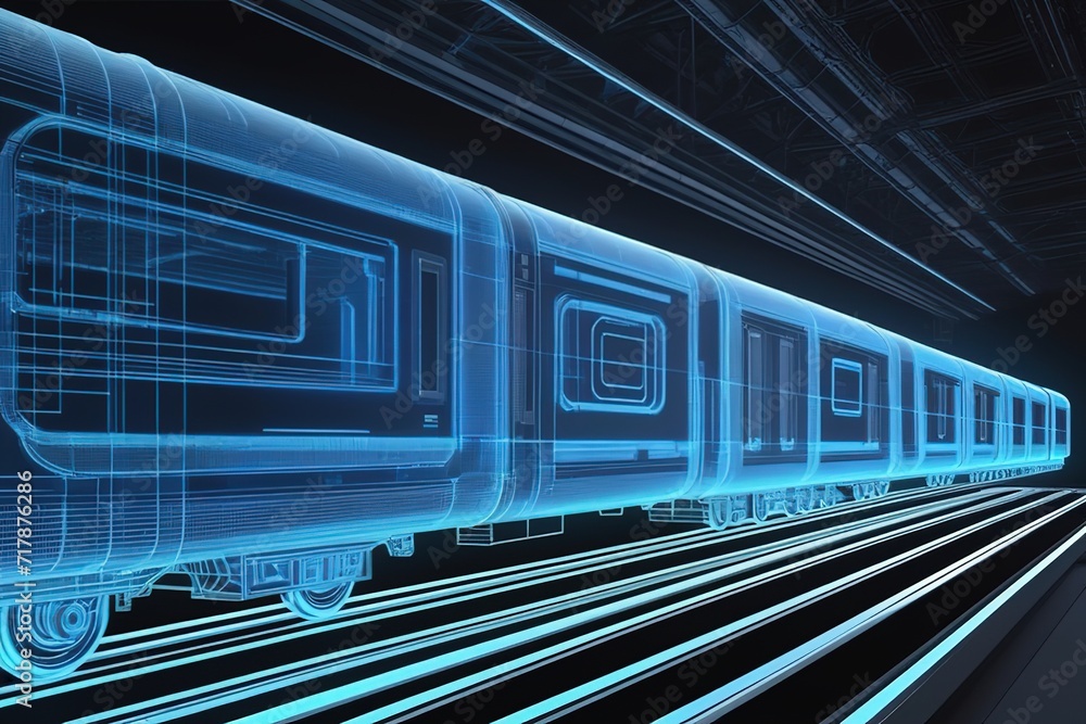 Naklejka premium 3d lowpolygon airplane rendering illustration on mobile transportation online futuristic element for premium product.AI generated