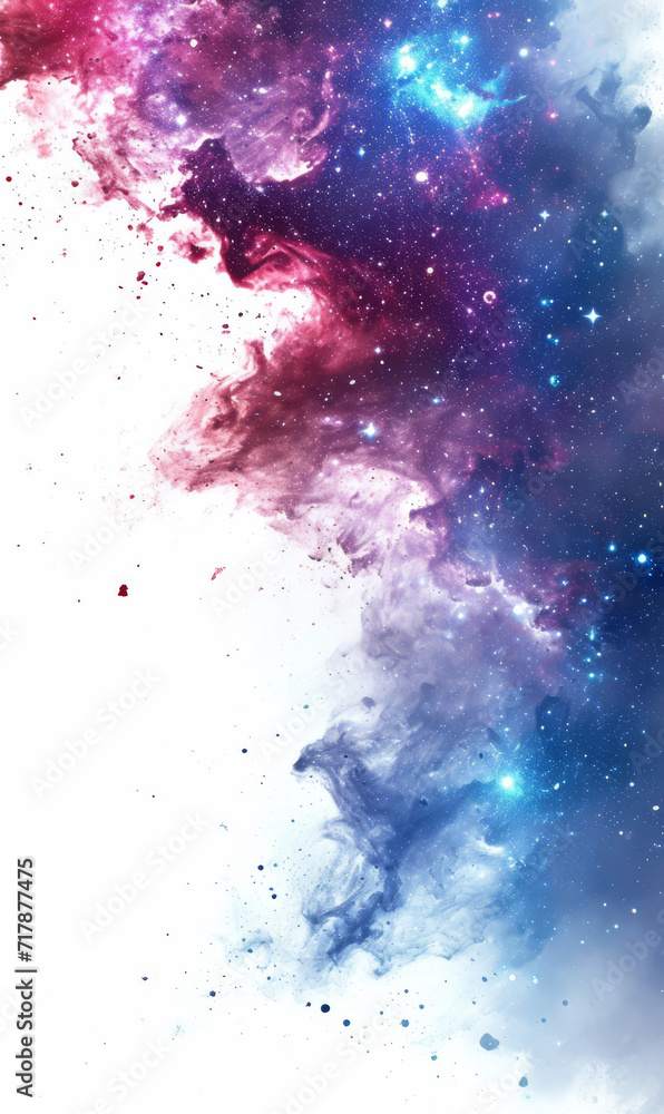 Fototapeta premium A colourful cosmic nebula with twinkling stars.