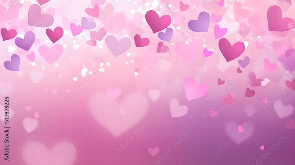hearts on a pink background