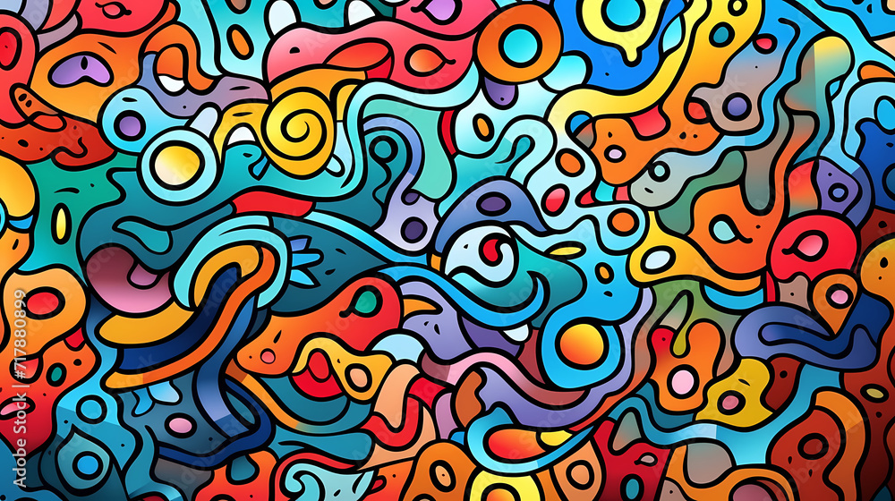 Abstract seamless doodle background, artistic backdrop Abstract seamless doodle background, artistic backdrop