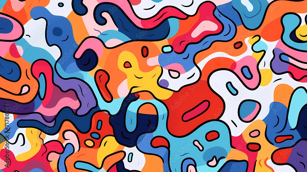 Cute graffiti art abstract background poster web page PPT, art background Cute graffiti art abstract background poster web page PPT, art background