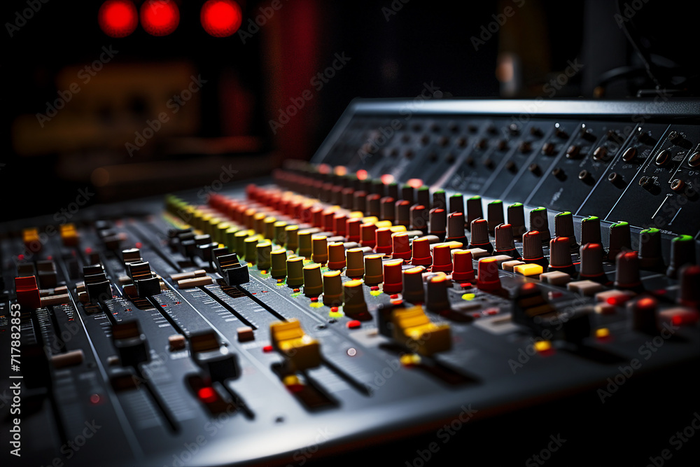 Modern radio station studio online live on air broadcasting storytelling news media Generative AI Modern radio station studio online live on air broadcasting storytelling news media Generative AI