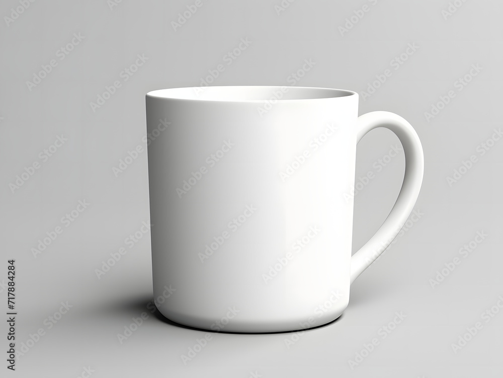 3D blank white cup mockup on isolated background 3D blank white cup mockup on isolated background