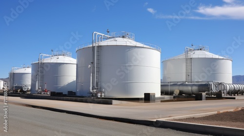 Bold and unyielding, these steel tanks represent the backbone of industrial processes.