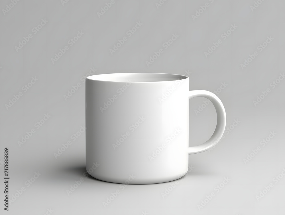 Obraz premium 3D blank white cup mockup on isolated background