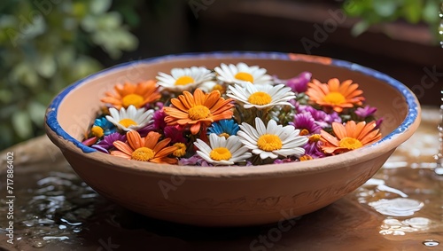 flowers in a bowl