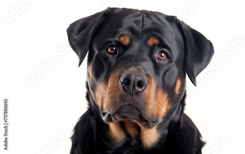 Rottweiler dog isolated on white background