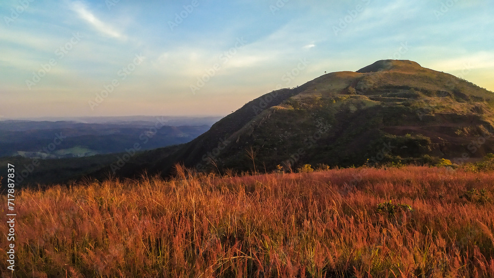 Sunset in the mountains of Rola Moça state park in Belo Horizonte, Minas Gerais, Brazil