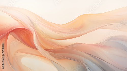 Soft Flowing Lines in Modern Nature Love Abstraction Background Ai Generative