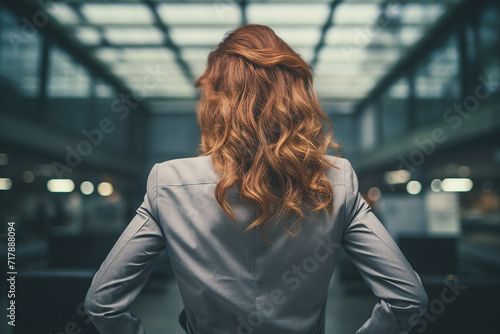 AI generated photography of elegant successful beautiful woman professional office boss