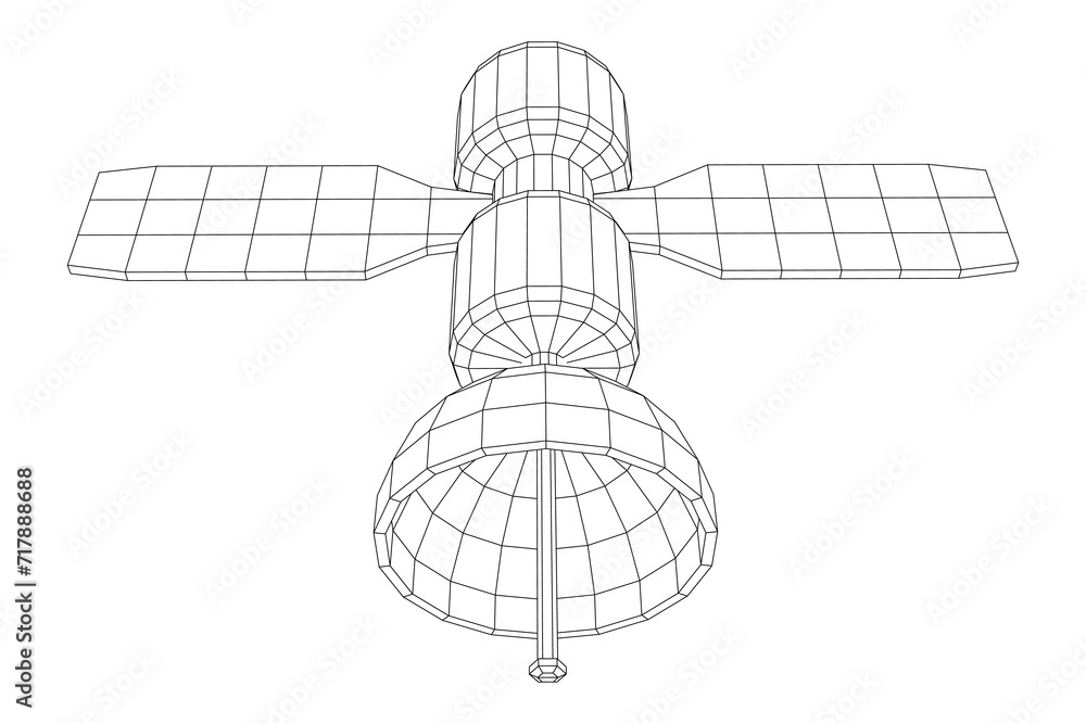 Space station communications satellite. Space station communications satellite.