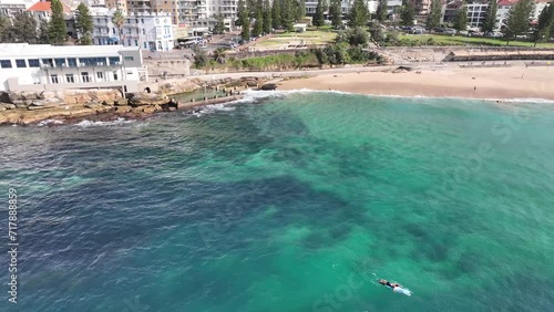 ross jones rock pool coogee beach sydney australia aerial 4k photo