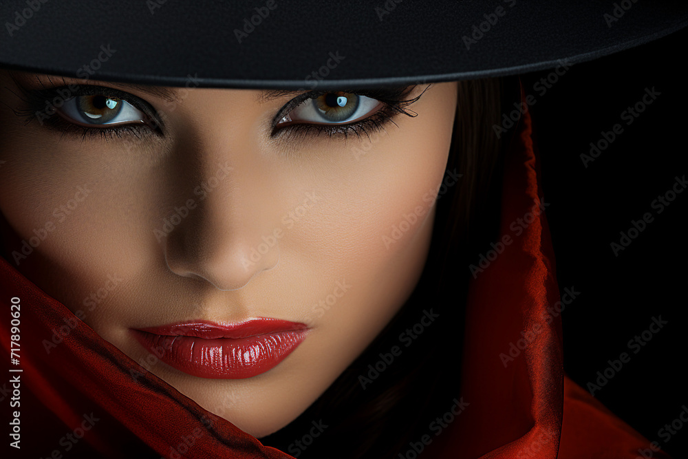 Old fashioned detective or mafia man woman in retro style hat Generative AI picture portrait Old fashioned detective or mafia man woman in retro style hat Generative AI picture portrait
