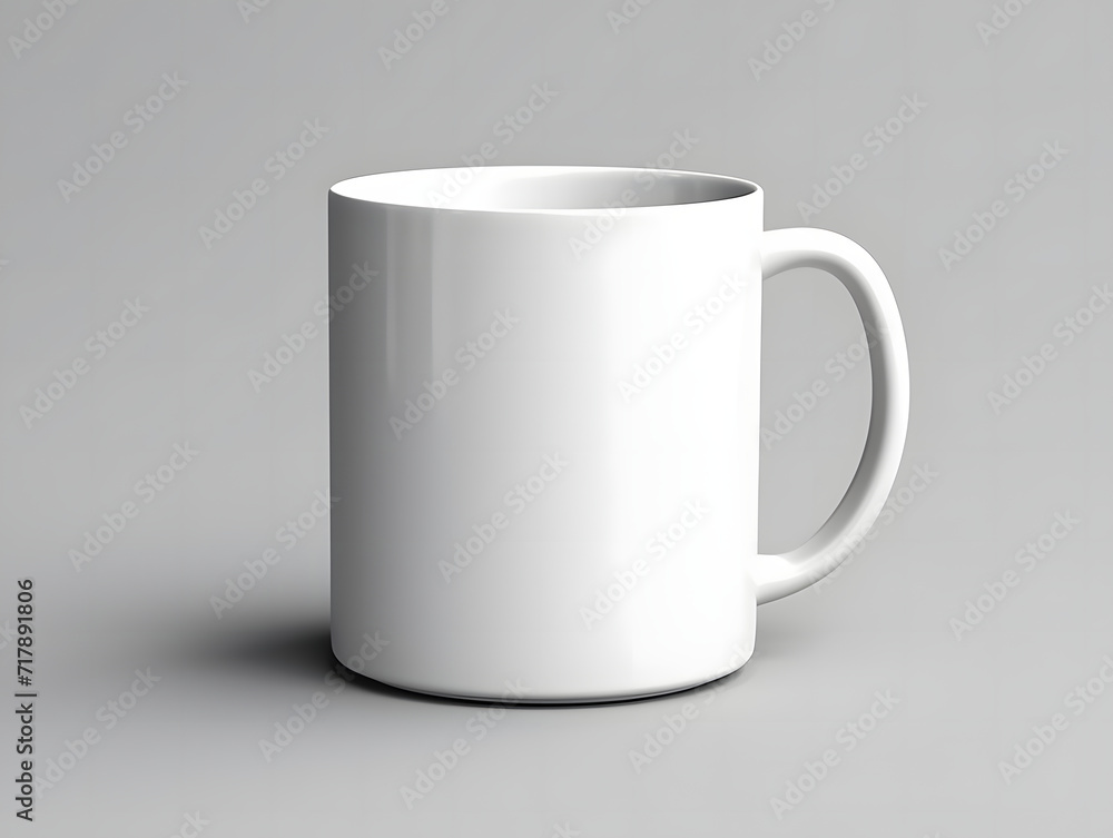 3D blank white cup mockup on isolated background 3D blank white cup mockup on isolated background