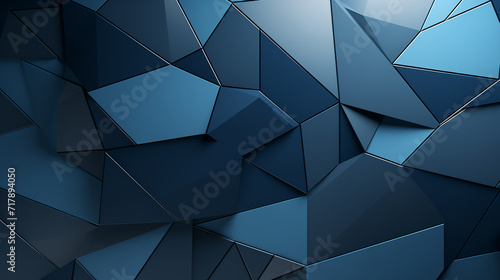 blue surface. Background with futuristic polygonal shape
