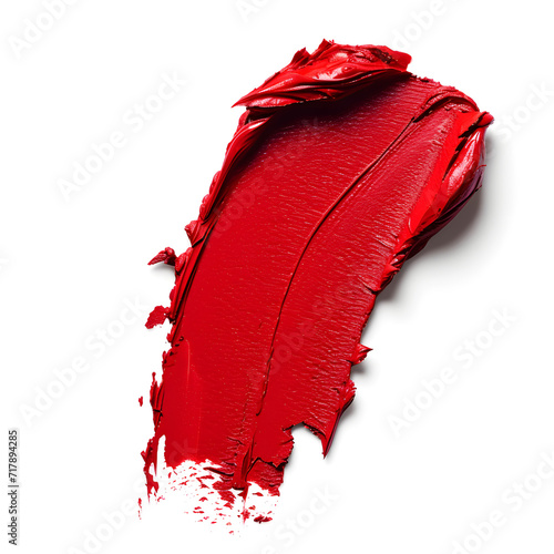 Red lipstick swatch isolated on white