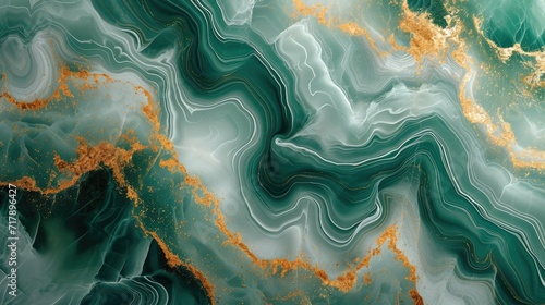 Shades of green soft abstract marble wallpaper. Generative AI.