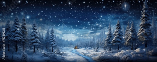 snowfall christmas background © Photo And Art Panda