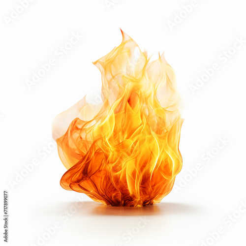 Little flame isolated on a white background