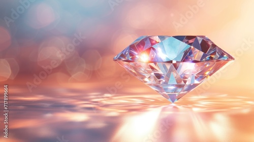 Scintillating Pink Diamond Rendering with Brilliant Refractions