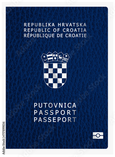 vector cover of CROATIAN passport photo