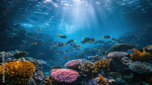 Underwater Paradise  Vibrant Coral Reef with Tropical Fish