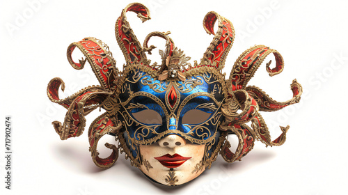 Carnival mask in Venice isolated white background