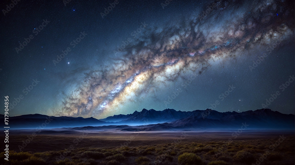 Milky Way with its swirling clouds of stardust and shimmering stars