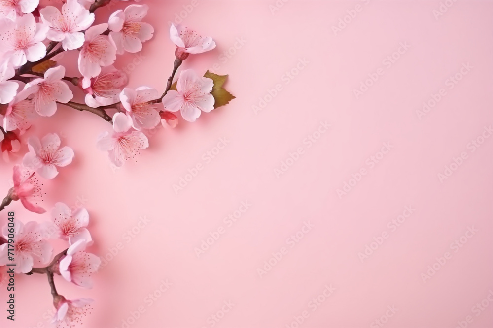 桜とパステルカラーの背景