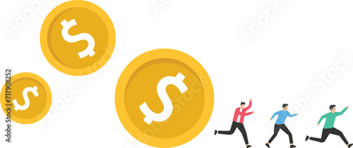 Financial instability, uncertainty or unstable investment market, risky situation or economic recession, crisis or bankruptcy concept

