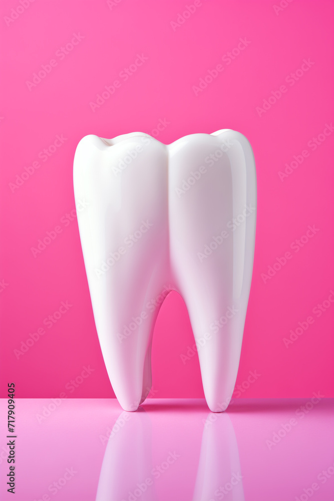 3d white teeth root on a pink background 3d render of zirconia crown illustration with copy space 3d white teeth root on a pink background 3d render of zirconia crown illustration with copy space