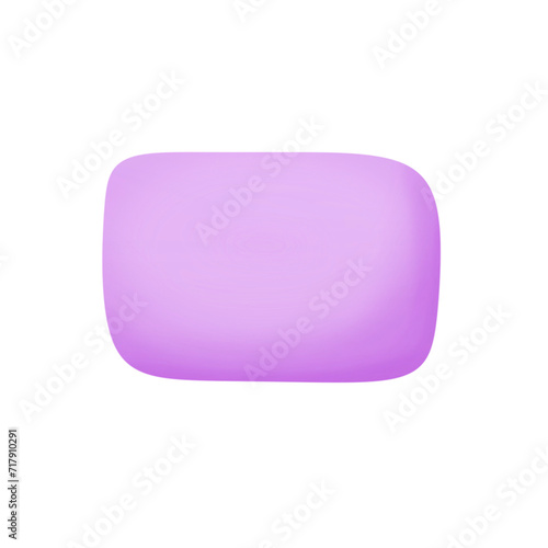 Cute Purple Watercolor Speech Bubble Text Box Illustration