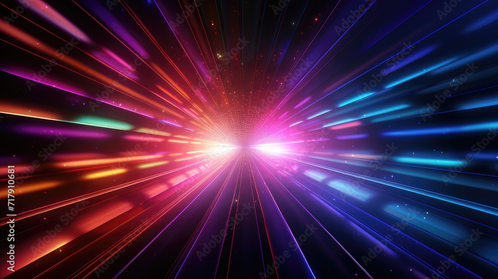 spectacular abstract color tunnel. futuristic tech background with vibrant hues. ideal for creative visuals