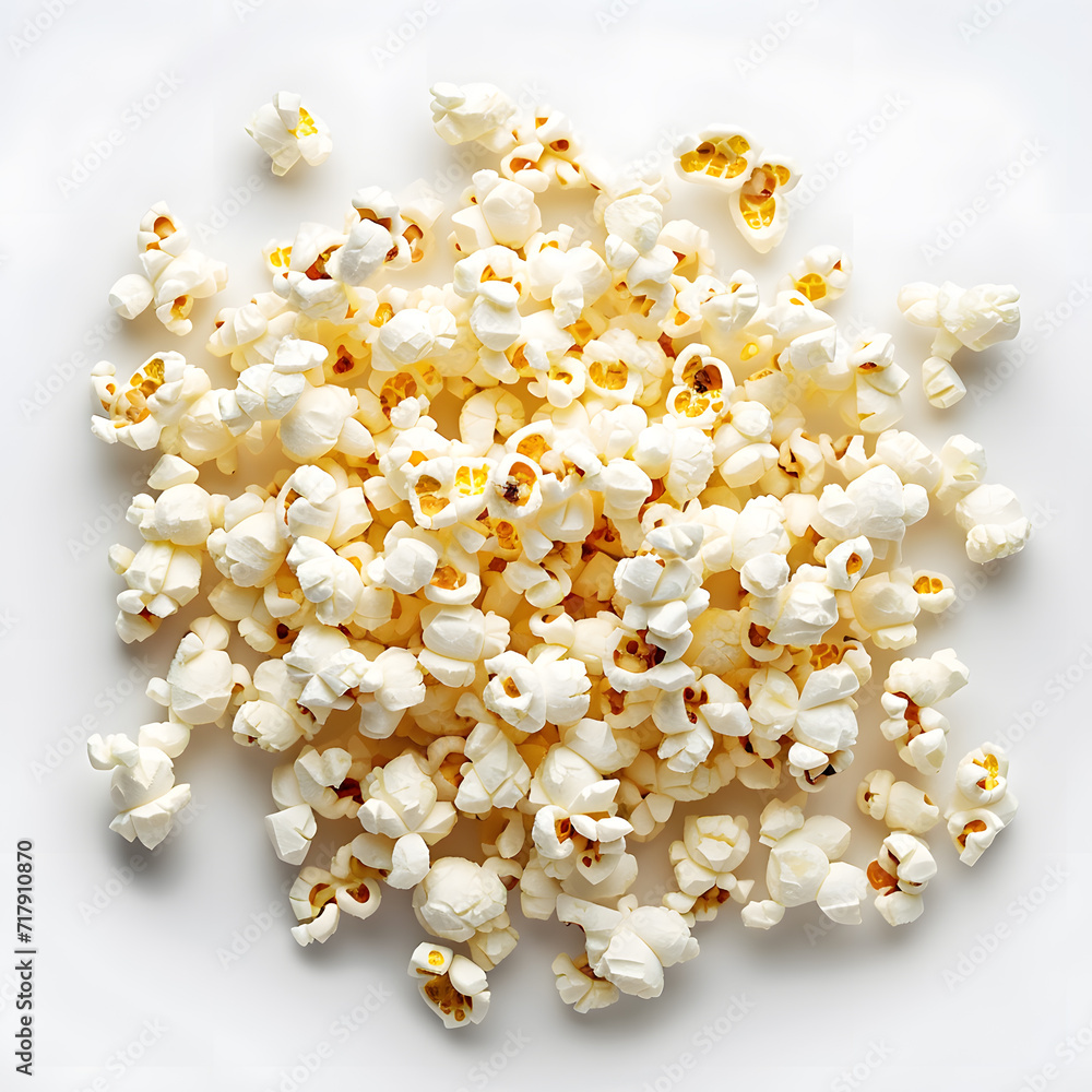 Popcorn isolated on white background