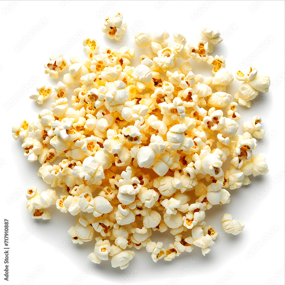 Popcorn isolated on white background
