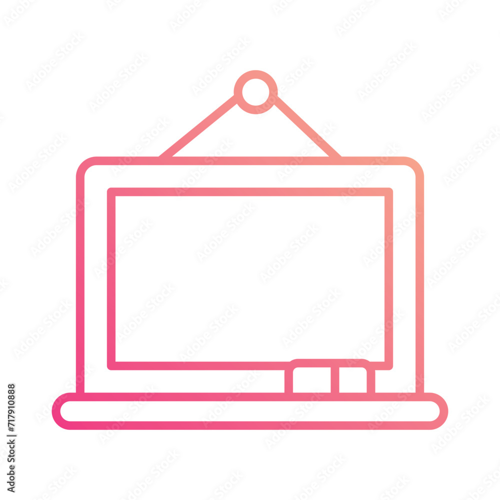 Chalkboard icon isolate white background vector stock illustration Chalkboard icon isolate white background vector stock illustration