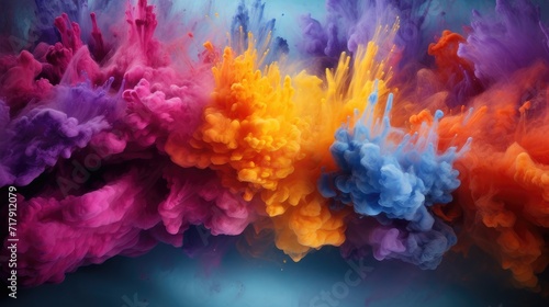 spectacular surreal colorful powder photo background. abstract visuals in high definition. great for creative projects © StraSyP BG