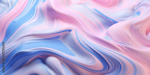 Pink and Turquoise Liquid Wax Swirls in Light White and Violet Style 