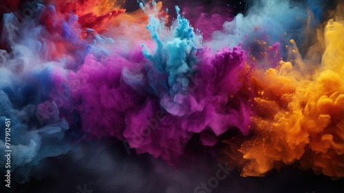 vivid colored powder splatter background. ideal for modern creative projects and design