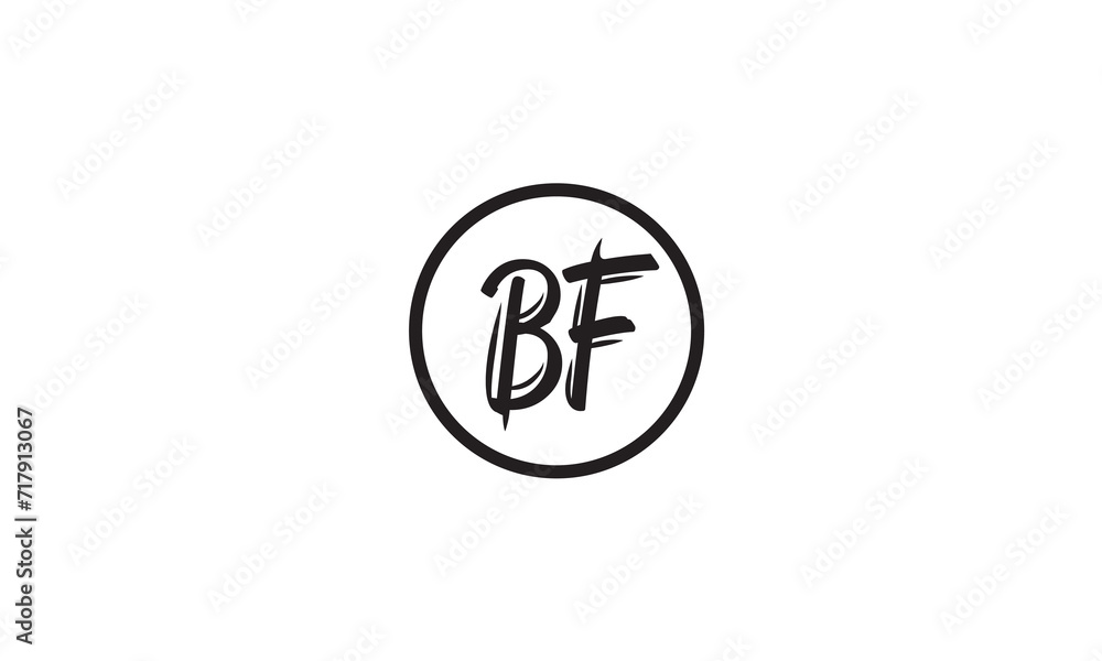 BF, FB, F, B Abstract Letters Logo Monogram BF, FB, F, B Abstract Letters Logo Monogram