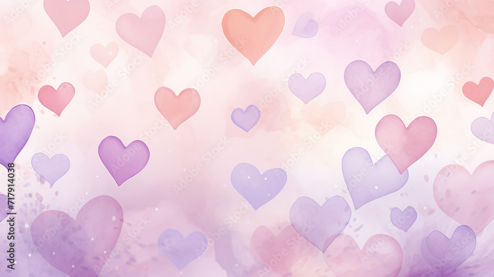 A soft pastel background celebrating Valentine's Day with a gradient from blush pink to lavender.