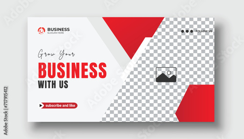 Modern YouTube video thumbnail for workshop promotion Corporate thumbnail and web banner template	