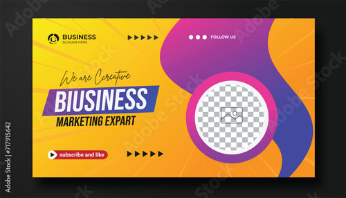 Modern YouTube video thumbnail for workshop promotion Corporate thumbnail and web banner template	