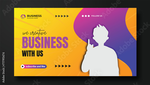 Modern YouTube video thumbnail for workshop promotion Corporate thumbnail and web banner template	