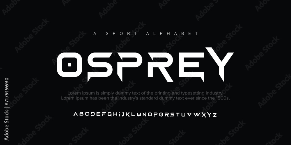Osprey Elegant Font Uppercase Lowercase and Number. Classic Lettering Minimal Fashion Designs. Typography modern serif fonts regular decorative vintage concept. vector illustration - obrazy, fototapety, plakaty 