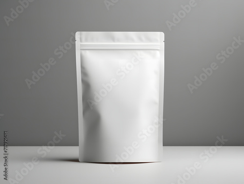 3D blank Coffee Pouch mockup with isolated background