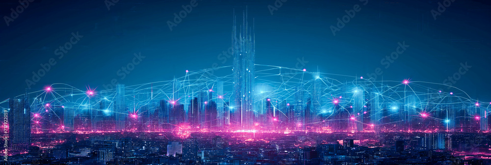 Obraz premium Cloud computing or connect diagram technology, Data storage, service, synchronize, online, financial, Connectivity global, smart city.