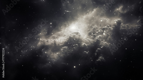 Cosmic Revelation: Starlight Illuminating Nebulous Clouds